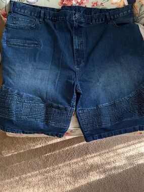 Men's Dark Blue Denim Shorts - Classic Casual